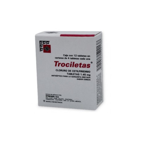 TROCILETAS CEREZA 12 TAB 1.45 MG