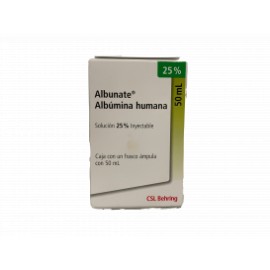 ALBUNATE ALBÚMINA HUMANA SOL INY 25% 1 FA 50 ML CSL BEHRING