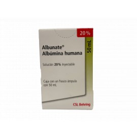 ALBUNATE ALBÚMINA HUMANA SOL INY 20% 1 FA 50 ML CSL BEHRING