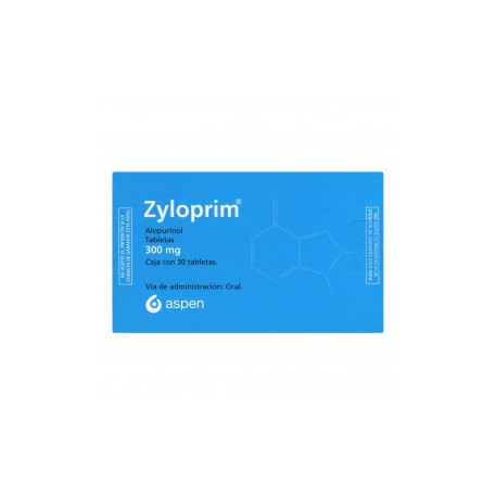 ZYLOPRIM (ALOPURINOL) 300 MG CAJA CON 30 TABLETAS LAB ASPEN