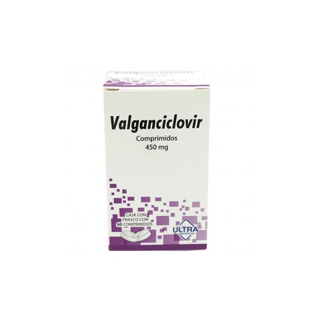 VALGANCICLOVIR 450 MG CAJA CON FRASCO CON 60 COMPRIMDOS LAB ULTRA