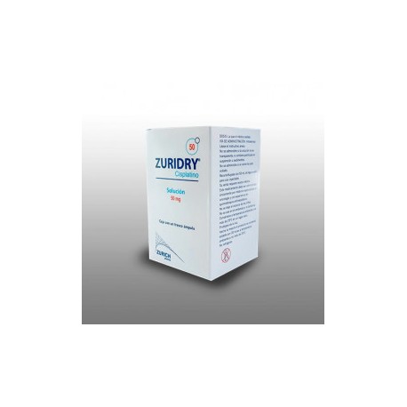 ZURIDRY (CISPLATINO) 50 MG CAJA CON 1 FRASCO ÁMPULA SOL INY LAB ZURICH