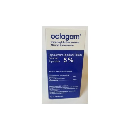 OCTAGAM (INMUNOGLOBULINA HUMANA) 5% 1 FAM 6 G 120 ML LAB OCTAPHARMA