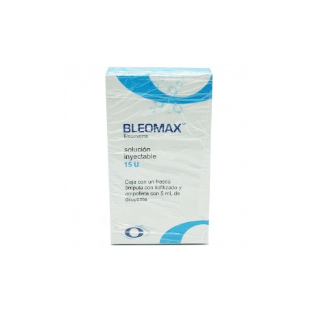 BLEOMAX (BLEOMICINA) 15 U 1 FRASCO ÁMPULA CON LIOFILIZADO Y AMP CON 5 ML DE DILUYENTE...