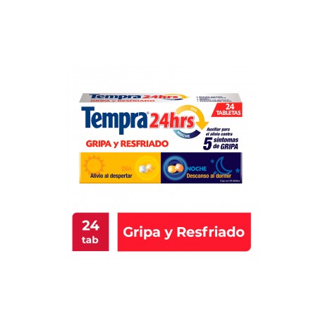 TEMPRA 24HRS DIA NOCHE GRIPA Y RESFRIADO