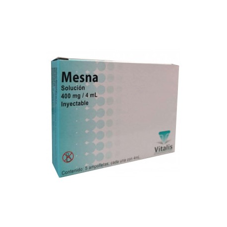 MECAV MESNA - SOL INY 400MG/4ML C/5 AMP