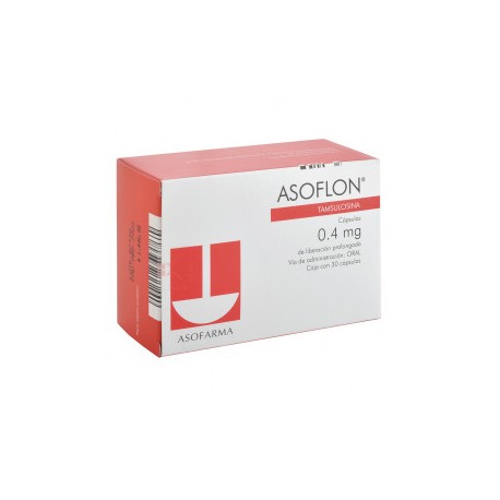 ASOFLON (TAMSULOSINA) 0.4 MG LIBERACIÓN PROLONGADA CAJA CON 30 CÁPSULAS LAB ASOFARMA