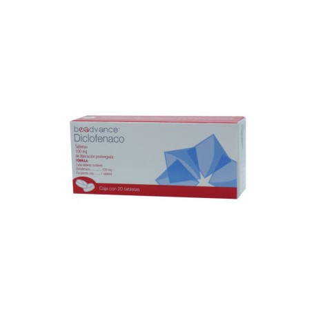 DICLOFENACO 100 MG 20 TABLETAS