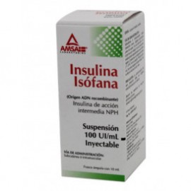 INSULINA HUM ISOF INT 1 FA 100UI/10 ML